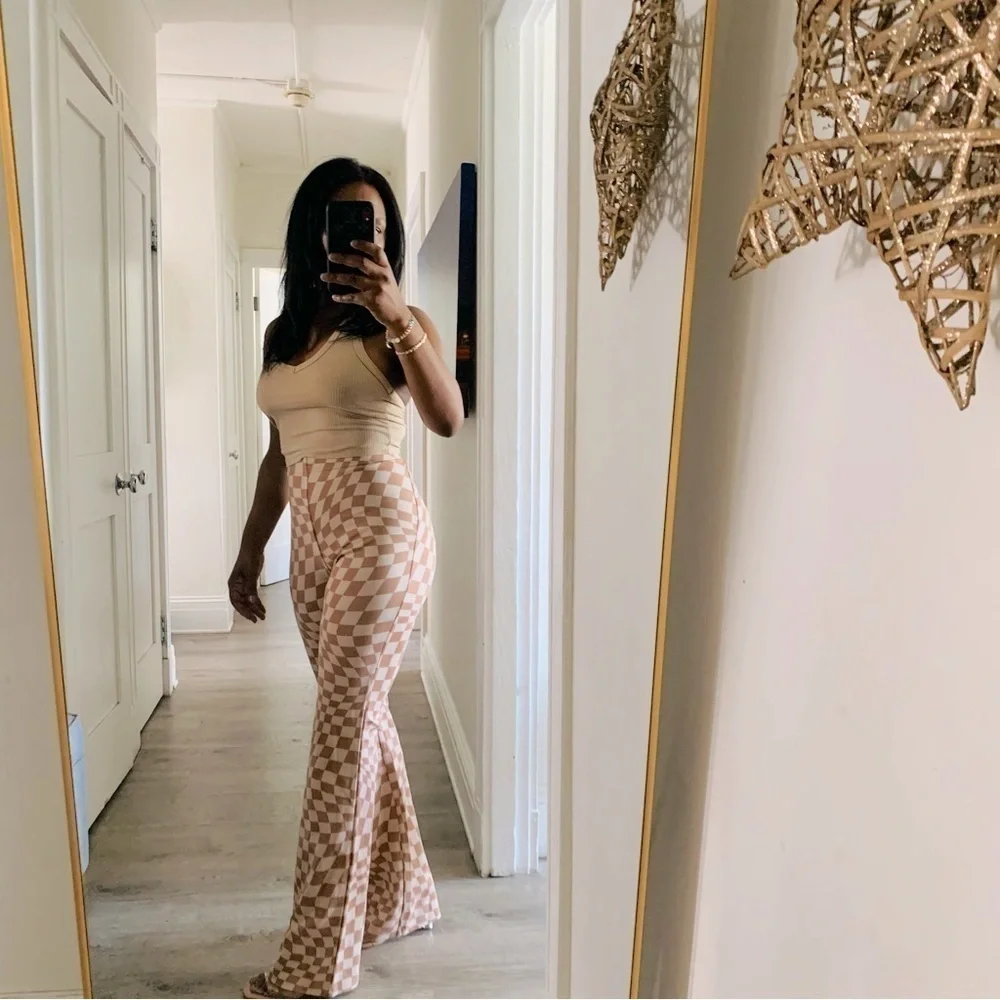 COTTON ON TAN FLARE PANTS - Picture 4 of 12